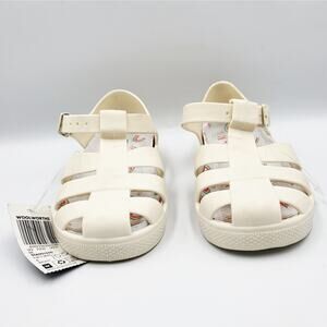 Vintage NWT Cool Kids for Woolworths White Jelly Cushioned Sandals Kids Size 8